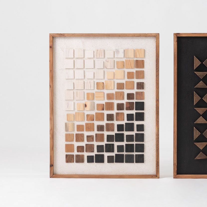 幅62cm アートボード A 天然木 立体 アートパネル 木製 フレーム