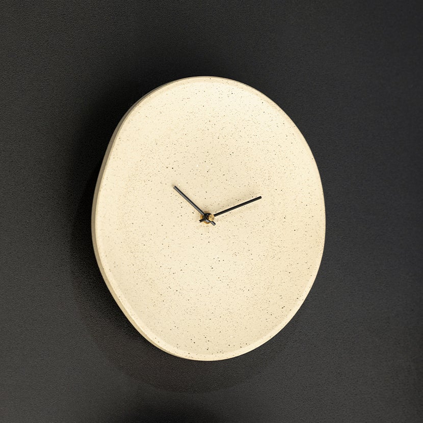 幅25.5cm 時計 日本製 陶器 壁掛け時計 アナログ 静音 掛け時計 丸型