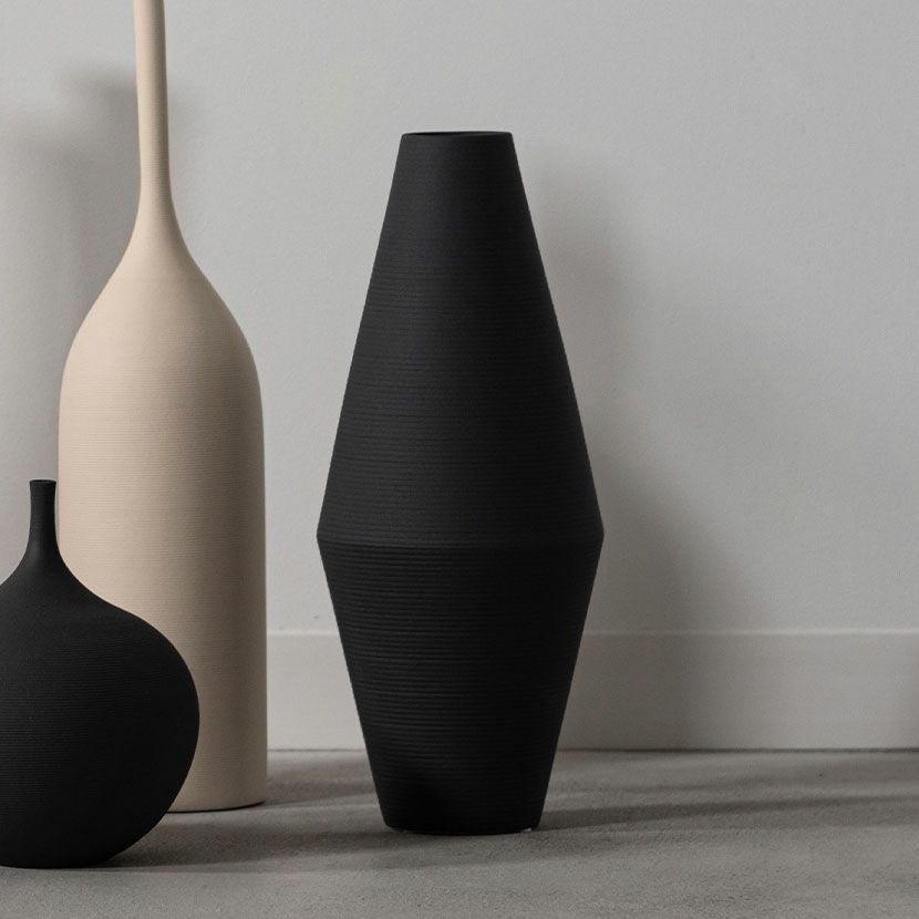 幅13cm フラワーベース 陶器 花器 オブジェ インテリア雑貨 花瓶