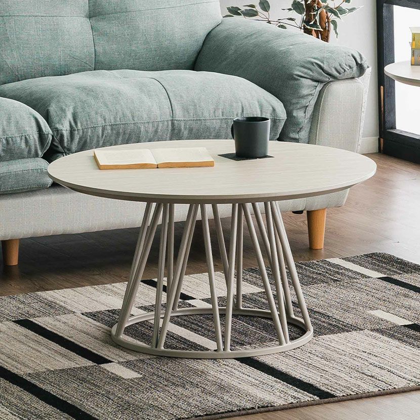 幅80cm 円形 センターテーブル 丸型 リビングテーブル 木目調 ロー