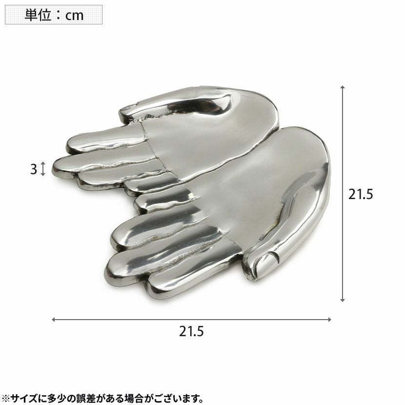 幅21.5cm ハンドトレイ オブジェ ハンド モチーフ インテリア 小物入れ