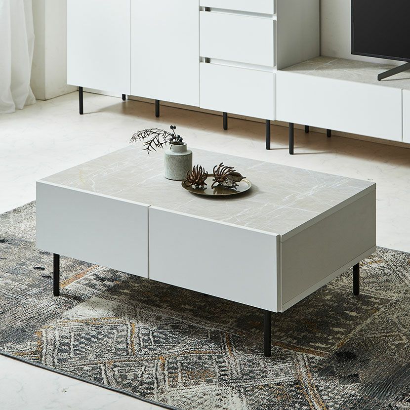 幅90cm リビングテーブル ヌーボ 四角 ローテーブル 正方形 センター