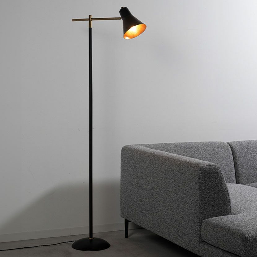 LED電球付き】フロアスタンド フロアライト クロームメッキ スチール