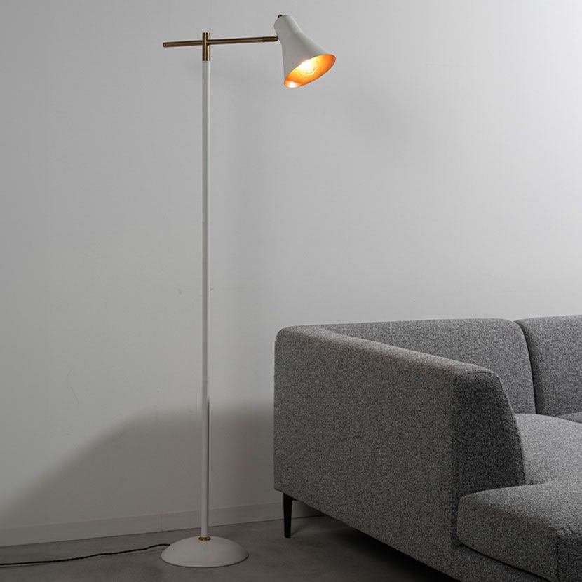 LED電球付き】フロアスタンド フロアライト クロームメッキ スチール