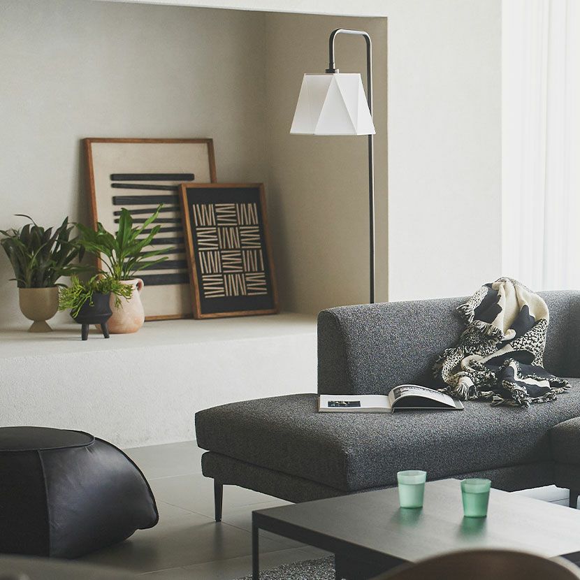 LED電球付き】フロアスタンド フロアライト クロームメッキ スチール