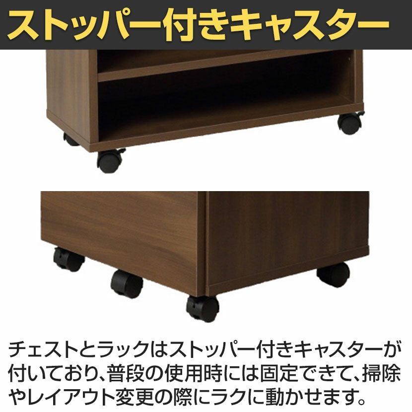 オフィスデスク 3点セット クラッシー120 木目調 パソコンデスク