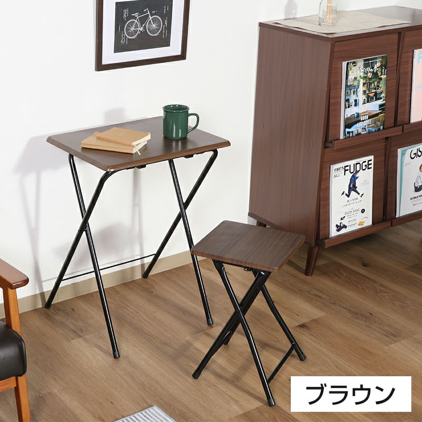 幅50cm コンパクトテーブル チェアセット 在宅ワーク デスク