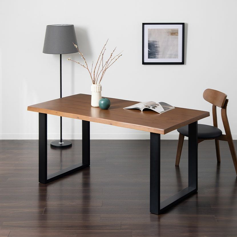 幅150cm 木製 ダイニングテーブル 天然木 パイン材 長方形 一枚板風