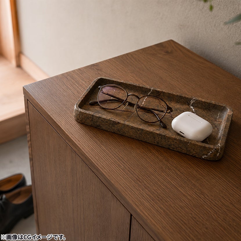 幅22cm マーブルトレイ 大理石 レクタングル プレート マーブル柄