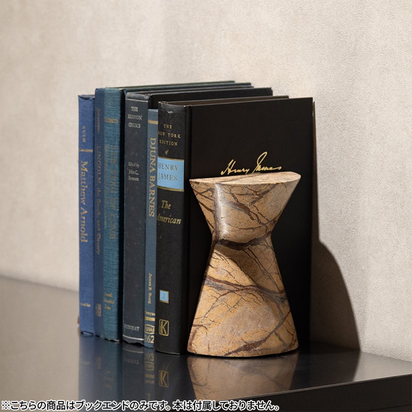 2個セット】幅12cm ブックエンドマーブル Bookends 大理石 ブック