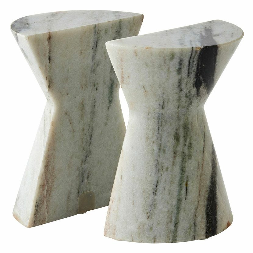 2個セット】幅12cm ブックエンドマーブル Bookends 大理石 ブック