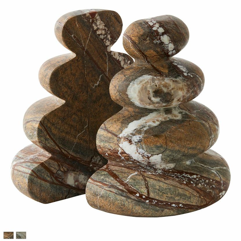 2個セット】幅15cm ブックエンドマーブル Bookends 大理石 ブック