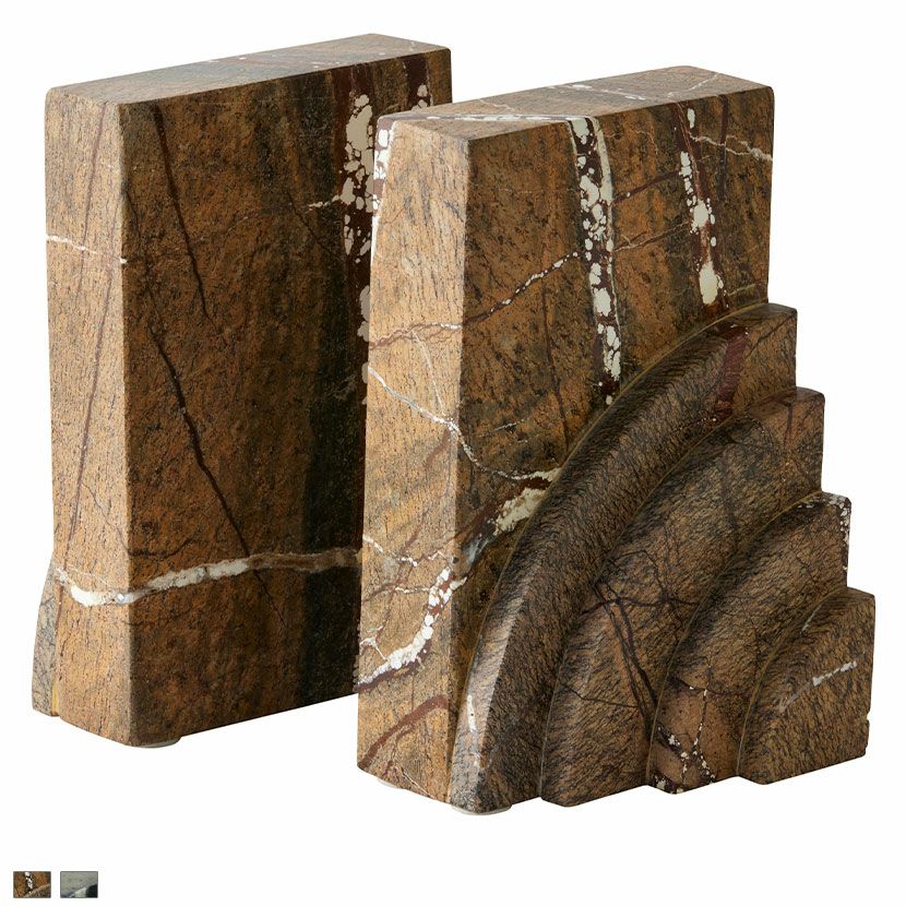 2個セット】幅15cm ブックエンドマーブル Bookends 大理石 ブック