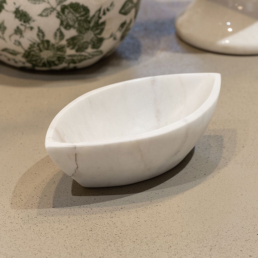 幅20cm ボウル Almond Bowl 大理石 マーブル柄 マルチボウル 天然石