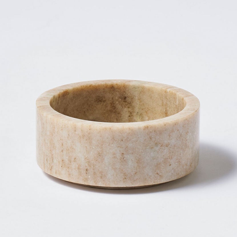 化石入り大理石 天然石 ボウル 小物入れ インテリア 幅12cm ボウル Marble Bowl 大理石 マルチボウル 天然石 マーブル柄