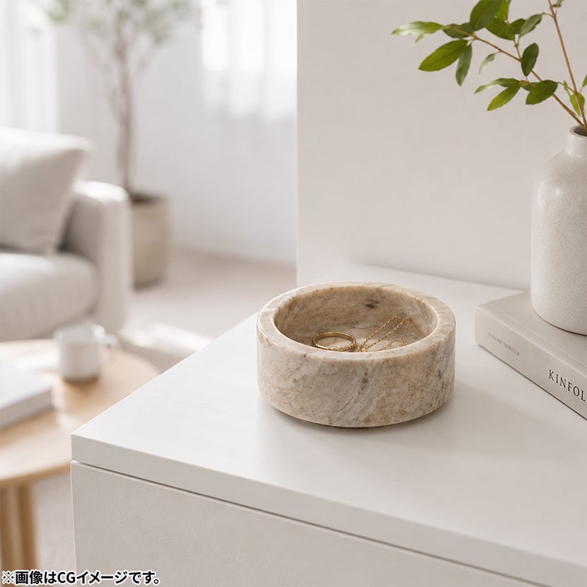 幅12cm ボウル Marble Bowl 大理石 マルチボウル 天然石 マーブル柄