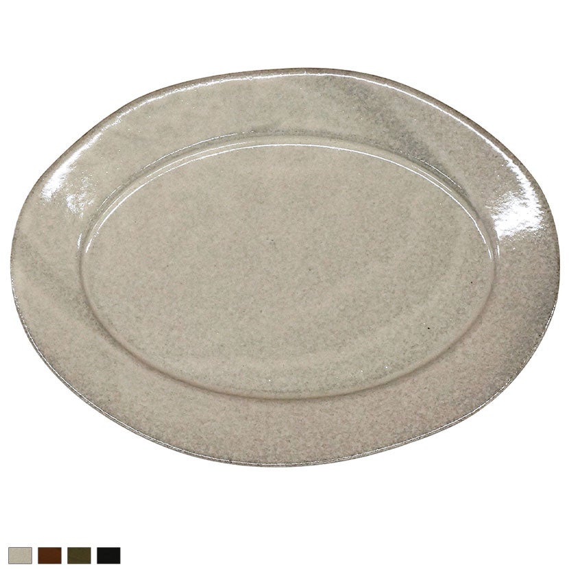 幅23.5cm オーバルプレート 日本製 陶器 皿 食器 美濃焼 楕円皿