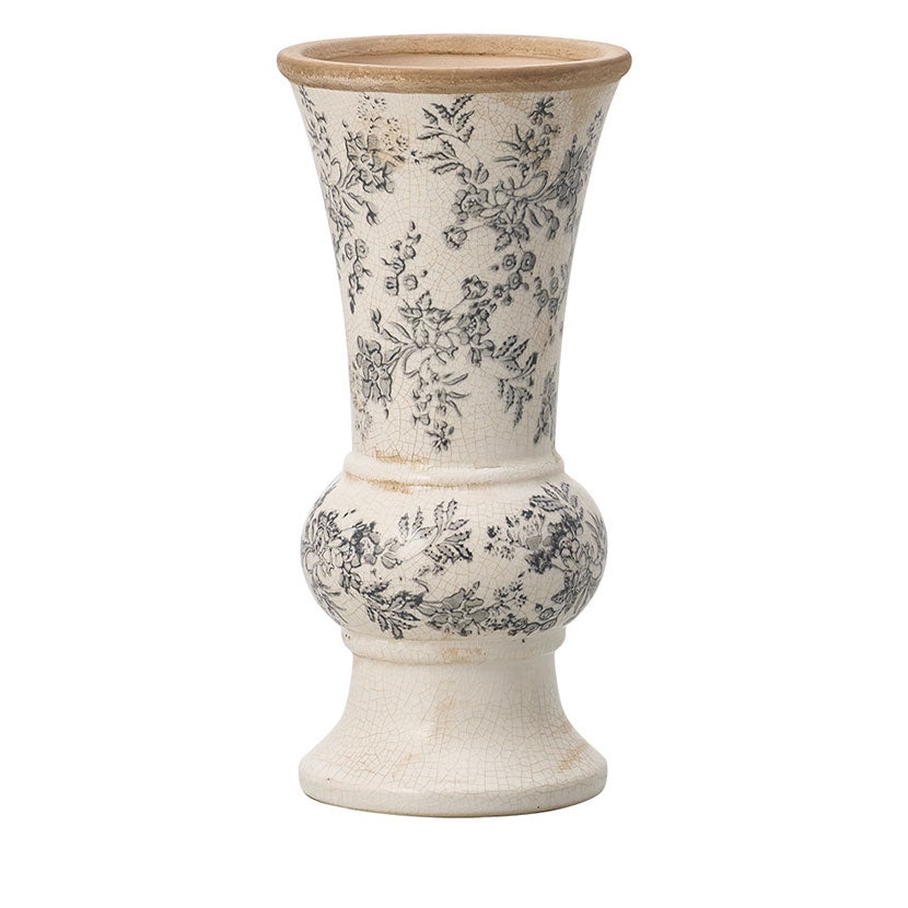 天然石　花器 花瓶 化石模様 石工芸　什器　オブジェ　高さ32センチ 幅12.5cm フラワーベース 小 ストーンウェア 花瓶 オブジェ 花器