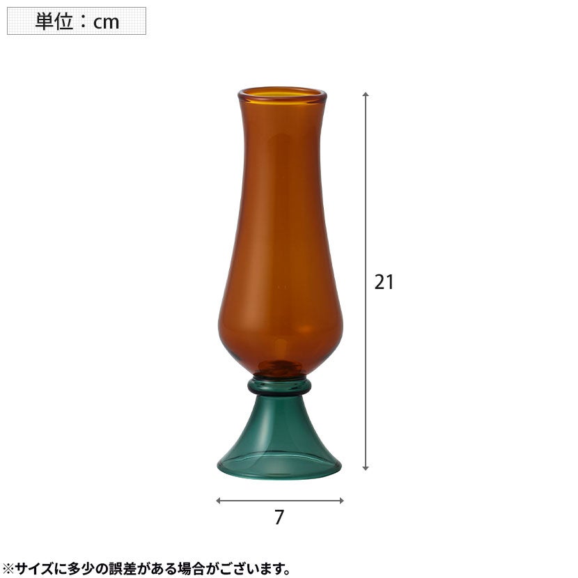 幅7cm フラワーベース クリア ガラス 花瓶 一輪挿し 花器 オブジェ