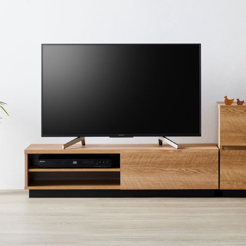 幅105cm カントリーTV台 テレビ台 収納 収納扉 木目調 白木目柄 背面