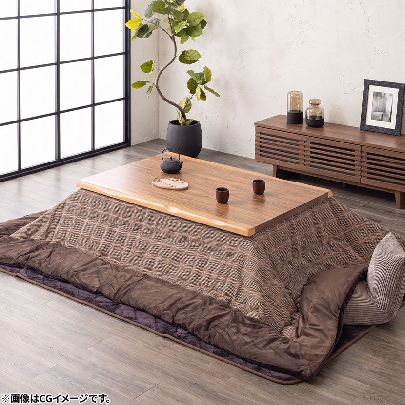 こたつセット 長方形 3点 石英管ヒーター リビングこたつ 高さ調節可能